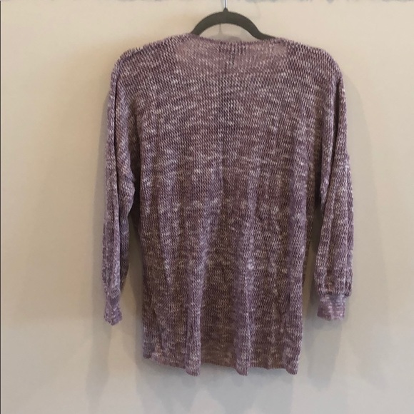 NWT. Express. Wrap front tunic sweater. Purple L - Picture 2 of 2